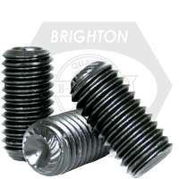 5/8"-11 x 7/8" Socket Set Screws, Knurled Cup Point, Thermal Black Oxide, Coarse (UNC), Alloy Steel, Qty 100