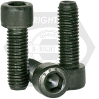 1/2"-12 x 4 1/2" Socket Head Cap Screws, BSW, Thermal Black Oxide, Partial Thread, Alloy Steel, Qty 25