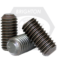 M16-2.00 x 16 mm Socket Set Screws, Flat Point, Metric Class 45H, Black Oxide, Coarse (UNC), Alloy Steel, ISO 4026 / DIN 913, Qty 1