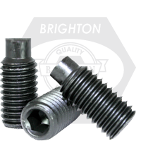 M4-0.70 x 40 mm Socket Set Screws, Dog Point, Metric Class 45H, Black Oxide, Coarse (UNC), Alloy Steel, ISO 4028 / DIN 915, Qty 200