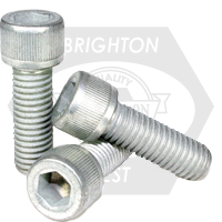 3/8"-24 x 2" Socket Head Cap Screws, Mechanical Zinc Cr+3, Partial Thread, Fine (UNF), Alloy Steel, Qty 100