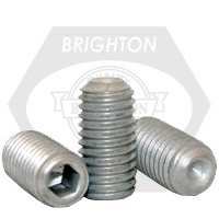 1/4"-28 x 1" Socket Set Screws, Cup Point, Zinc-Bake Cr+3, Fine (UNF), Alloy Steel, Qty 100