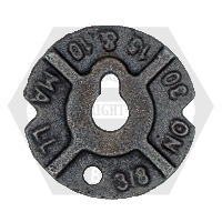 5/8" Round Malleable Iron Washers, Plain Finish, Qty 10