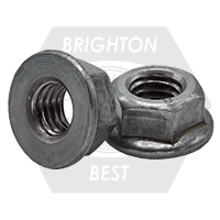 M16-2.00 Hex Flange Nuts, Non-Serrated, Metric Class 8, Plain Finish, Coarse (UNC), DIN 6923, Qty 50