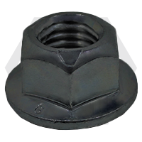 M10-1.50 Hex Flange Top Lock Nuts, Metric Class 10, Plain Finish, Coarse (UNC), DIN 6927/DIN EN 1664, Qty 100