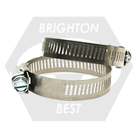 #28 (1-1/4"-2-1/4") (32mm-57mm) 304 Stainless Steel Housing & Band w/ 430 Stainless Steel Zinc Plated Screw (Worm-Gear), Qty 100
