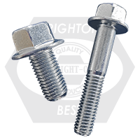 M8-1.25 x 16 mm Hex Flange Bolts, Metric Class 10.9, Type 2, Zinc Cr+3, Full Thread, JIS B1189, Qty 150