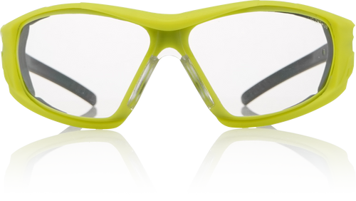Hybrid, Hi Viz Frame, As Af, Clear, Eyhb-Vzc, Ironclad Safety Glasses, Qty 12
