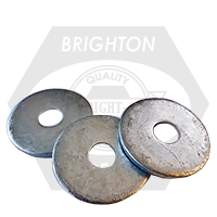 5/8" x 2 1/2" x 1/4" Round Plate Washers (Dock), Hot-Dipped Galvanized HDG, Qty 150