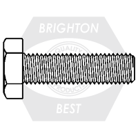 5/8"-11 x 2" Hex Tap Bolts, Grade 5, Zinc-Yellow Cr+6, Full Thread, Qty 250