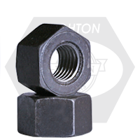 1 1/8"-7 Heavy Hex Nuts, Grade 2H, Plain Finish, Coarse (UNC), Medium Carbon Steel, A194 / SA 194, (Metal Keg/Barrel) Qty 350
