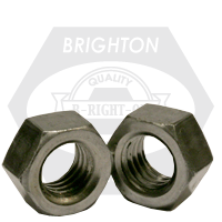 2 3/4"-12 Hex Nuts, Plain Finish, Fine (UNF), Low Carbon Steel, Qty 6