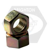 1/4"-28 Hex Nuts, Zinc-Yellow Cr+6, Fine (UNF), Low Carbon Steel, Qty 9000