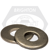 3" USS Flat Washers, Plain Finish, Low Carbon Steel, Qty 50