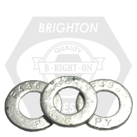 1 1/8" x 2 1/4" Structural Flat Washers, F436, Hot-Dipped Galvanized HDG, Medium Carbon Steel, Qty 400
