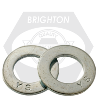 M56 Flat Washers, 140 HV, Zinc Cr+3, DIN 125A, Qty 50