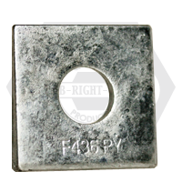 7/8" Square Beveled F436 Hardened Washers, Hot-Dipped Galvanized HDG, Qty 240