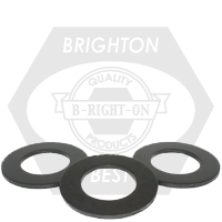 1 3/8" SAE Flat Washers, Plain Finish, Medium Carbon Steel, Thru-Hardened (Imported), Qty 10