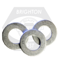 1/2" SAE Flat Washers, Hot-Dipped Galvanized HDG, Low Carbon Steel, Qty 50