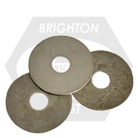 3/16" x 1" Fender Washers, Plain Finish, Qty 50