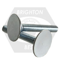 3/8"-16 x 3 1/2" Flat Countersunk #1 Norway Head Elevator Bolts Grade 2 Zinc Cr+3, Full Thread, Qty 150