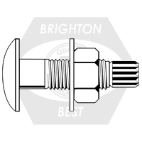 1"-8 x 4 1/4" Tension Control Bolt Assemblty A325 w/ A563 Heavy Hex Nut & Round F436 Washer Plain Finish, Made in USA, Qty 90