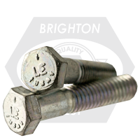 1 1/4"-7 x 8" Hex Cap Screws, Grade 5, Zinc Cr+3, Coarse (UNC), Medium Carbon Steel, Made in USA, Qty 10