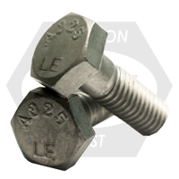 7/8"-9 x 7" Heavy Hex Structural Bolts, Type 1, Hot-Dipped Galvanized HDG, Partial Thread, A325, Made in USA, Qty 70