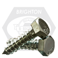 1/2"-6 x 20" Hex Lag Screws, Zinc Cr+3, Low Carbon Steel, Qty 45