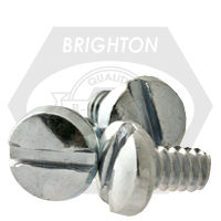 #8-32 x 3/8" Machine Screws, Slotted Binder Undercut, Zinc Cr+3, Full Thread, Coarse (UNC), Qty 12000