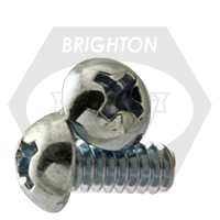 5/16"-18 x 1 3/4" Machine Screws, Phillips Round Head, Zinc Cr+3, Full Thread, Qty 600