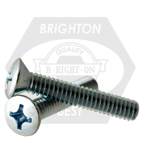 5/16"-18 x 1/2" Machine Screws, Undercut Phillips Oval Head, Zinc Cr+3, Full Thread, Coarse (UNC), Qty 2000