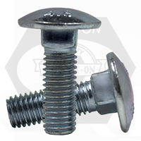 M8-1.25 x 90 mm Carriage Bolts, Metric Class 4.6, Zinc Cr+3, Full Thread, Coarse (UNC), DIN 603, Qty 450