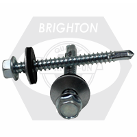 1/4"-14 x 3/4" Proferred Self-Drillling Screws w/ Bonded Washer, Indent Hex Washer Head HWH, #3 Point, Zinc Cr+3, Qty 2500
