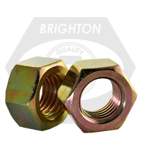 3/4"-10 Hex Nuts, Grade 5, Zinc-Yellow Cr+6, Qty 350