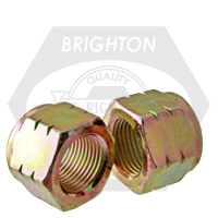 1 1/8"-7 Nylon Insert Lock Nuts, Grade C (N8), Zinc-Yellow Cr+6, Qty 35