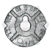5/8" Round Malleable Iron Washers, Hot-Dipped Galvanized HDG, Qty 40