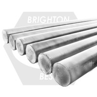 5/8" x 3 ft Unthreaded Rods, Steel Rounds, Zinc, A307, Qty 5