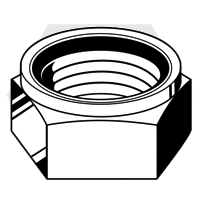 5/16"-18 Nylon Insert Lock Nuts, Grade A, Zinc, JS500, Qty 4000