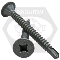 #8 x 1-5/8" Cement Board Screws, Combo Drive Flat Head, SDS, Zinc Cr+6 Green Coating-1500 Hrs, Qty 4000