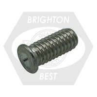 #10-24 x 3/8" Flanged Capacitor Discharge (Cd) Stud, Stainless Steel, Qty 5000