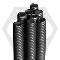 M14-1.50 x 1 Meter Threaded Rod, Metric Class 4.6, Plain Finish, Fine (UNF), DIN 975, Qty 10