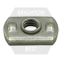 1/2"-13 Spot Weld Nut, Dual Rib Projection, Qty 1000