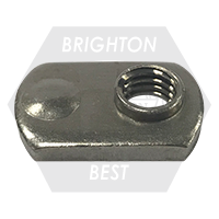 #8-32 Spot Weld Nut, Single Tab, Single Projection, Qty 5000