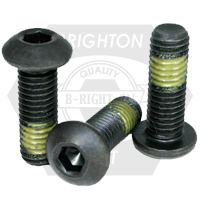 5/16"-24 x 3/4" Button Head Socket Cap Screws, Nylon-Patch Thermal Black Oxide, Full Thread, Fine (UNF), Alloy Steel, Qty 100