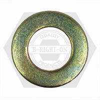 M8 Flat Washers, Grade 140 HV, Zinc-Yellow Cr+6, DIN 125A, Qty 1250