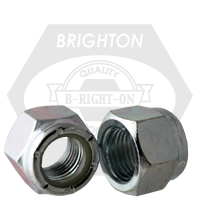 2 1/4"-4 1/2 Nylon Insert Lock Nuts, NU (Heavy), Grade N2 (A), Zinc Cr+3, UNC Coarse, Low Carbon Steel, Qty 5