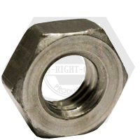 #12-24 x 7/16" x 5/32" Hex Machine Screw Nuts, Plain Finish, Low Carbon Steel, Qty 100