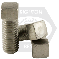 3/8"-16 x 2 1/4" Square Head Set Screws, Cup Point, 18-8 Stainless Steel A2, Coarse (UNC), Case Hardened, Qty 100