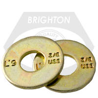 1 1/2" L9 USS Tension Flat Washers, Zinc-Yellow Cr+3, Alloy Steel, Made in USA, Qty 10